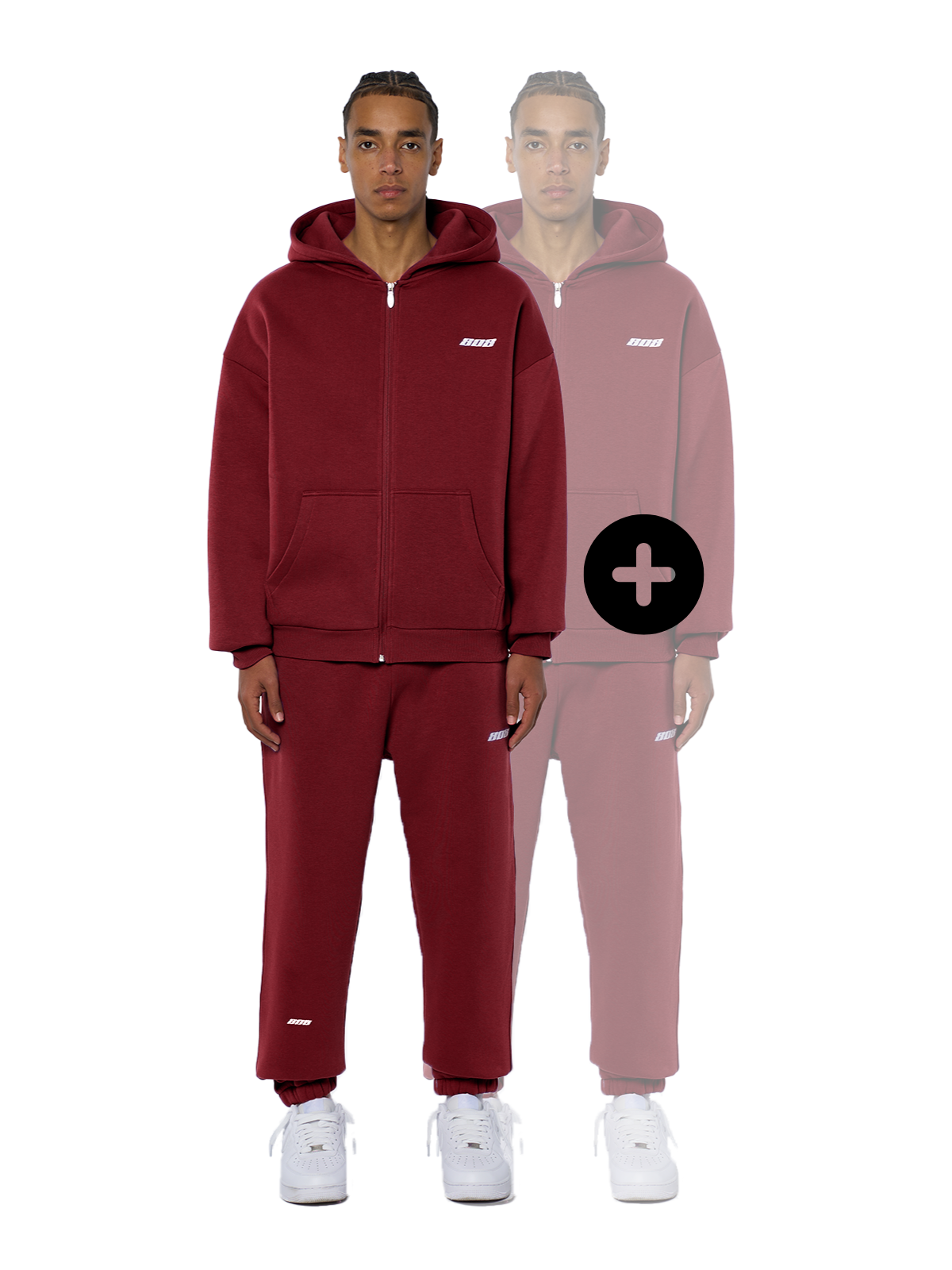 Buy One Set. Second Set Free - Wine Red