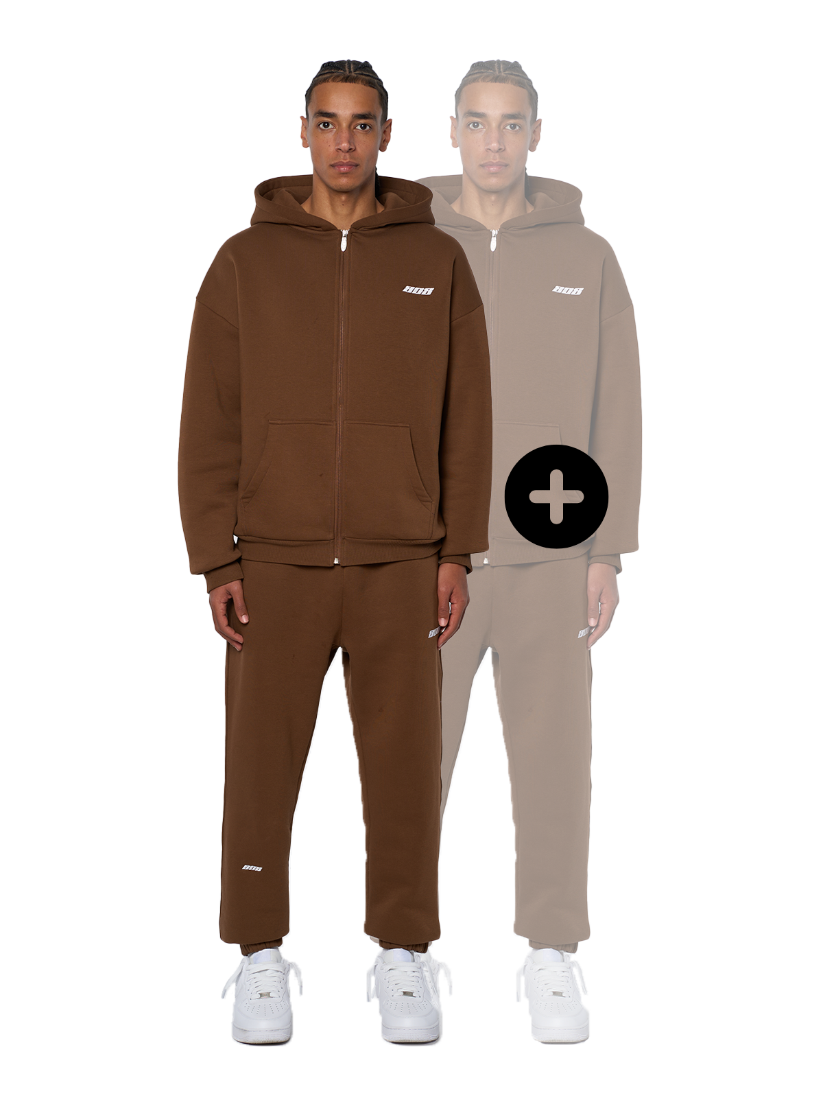 Buy One Set. Second Set Free - Brown