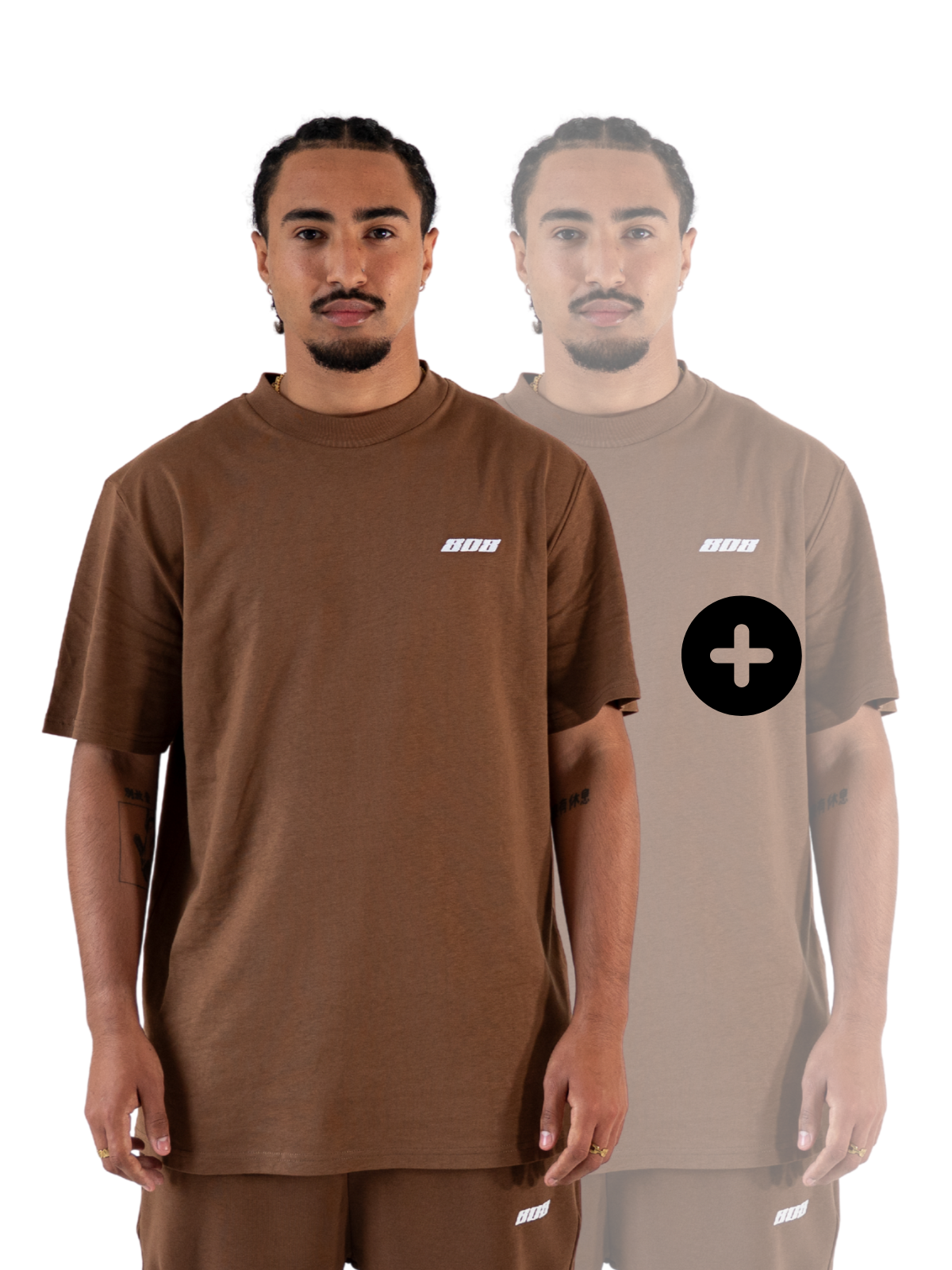 Buy 1 Tee, Get 1 Free - Brown