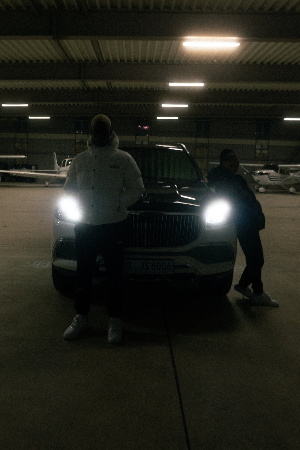 Maybach Weiße Winterjacke Puffer Jacket