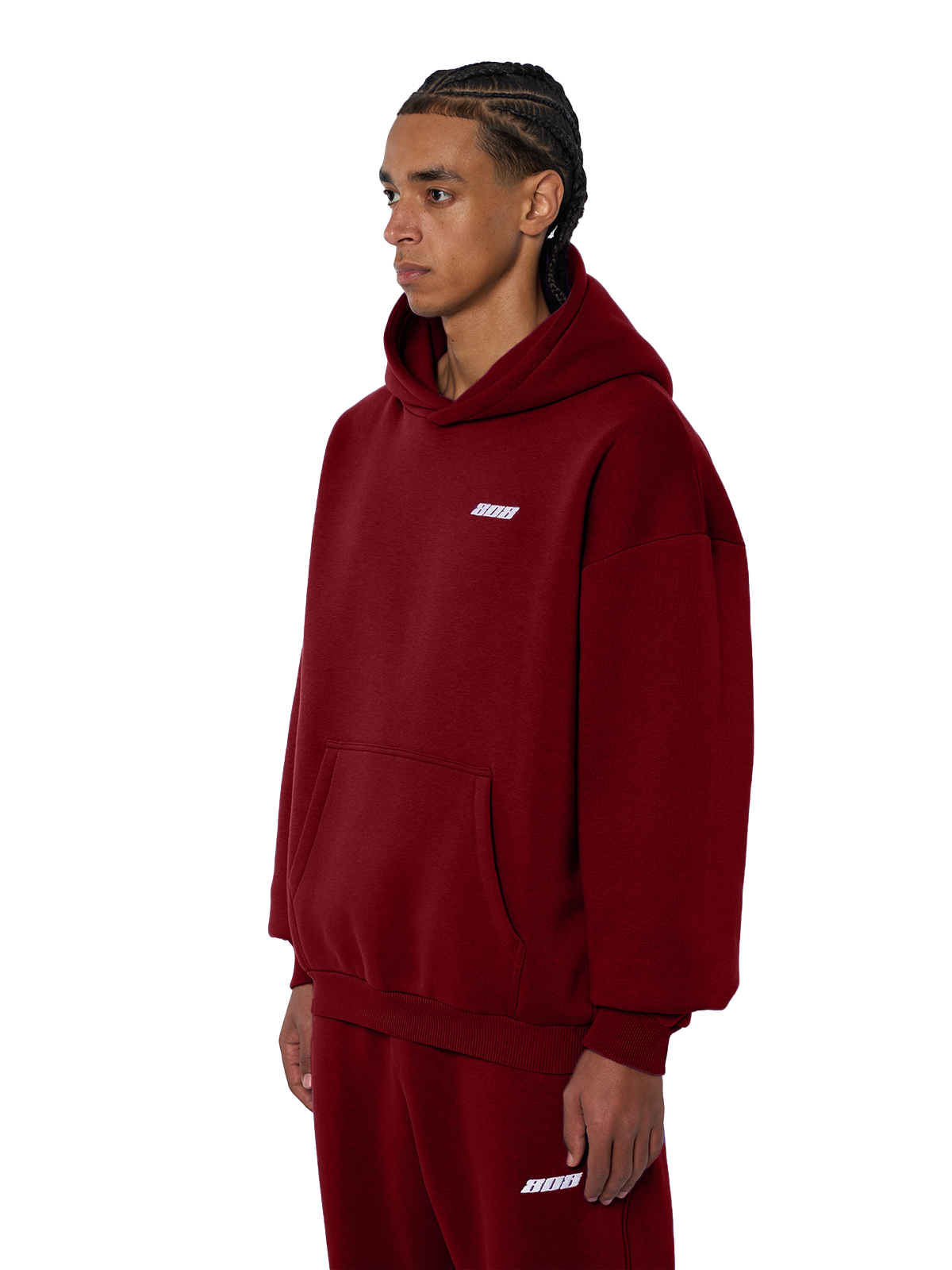 Basic Hoodie Wine Red