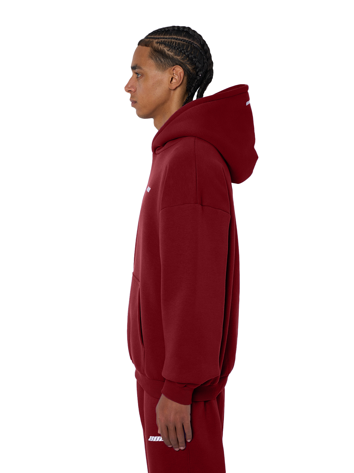 Basic Hoodie Wine Red