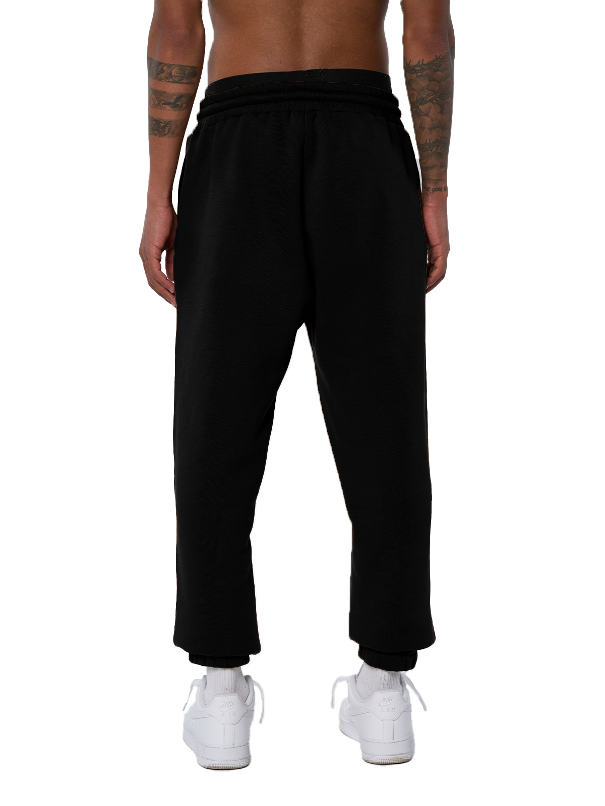 Schwarze Pants Jogger Jogginghose Weißes Logo