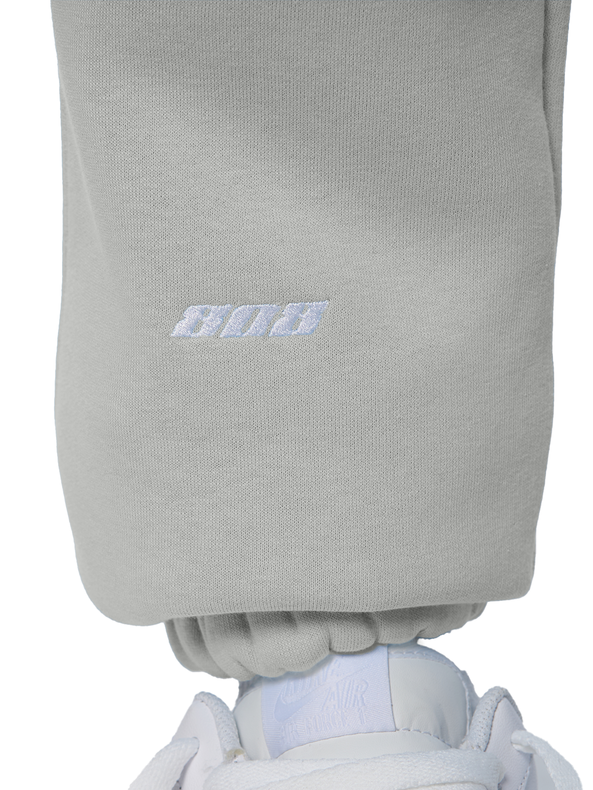 Graue Pants Jogger Jogginghose Weißes Logo