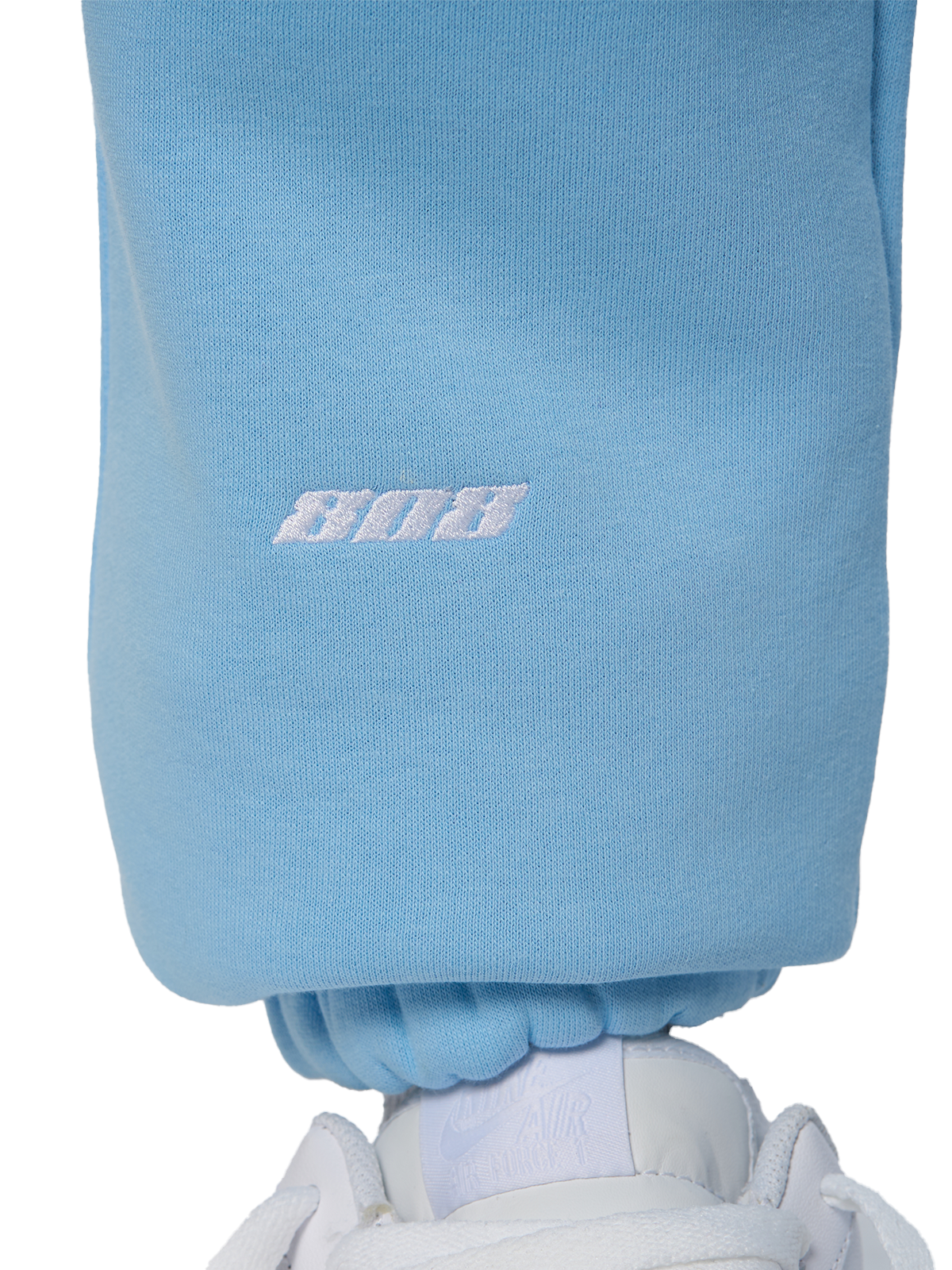 Babyblau Pants Jogger Weißes Logo