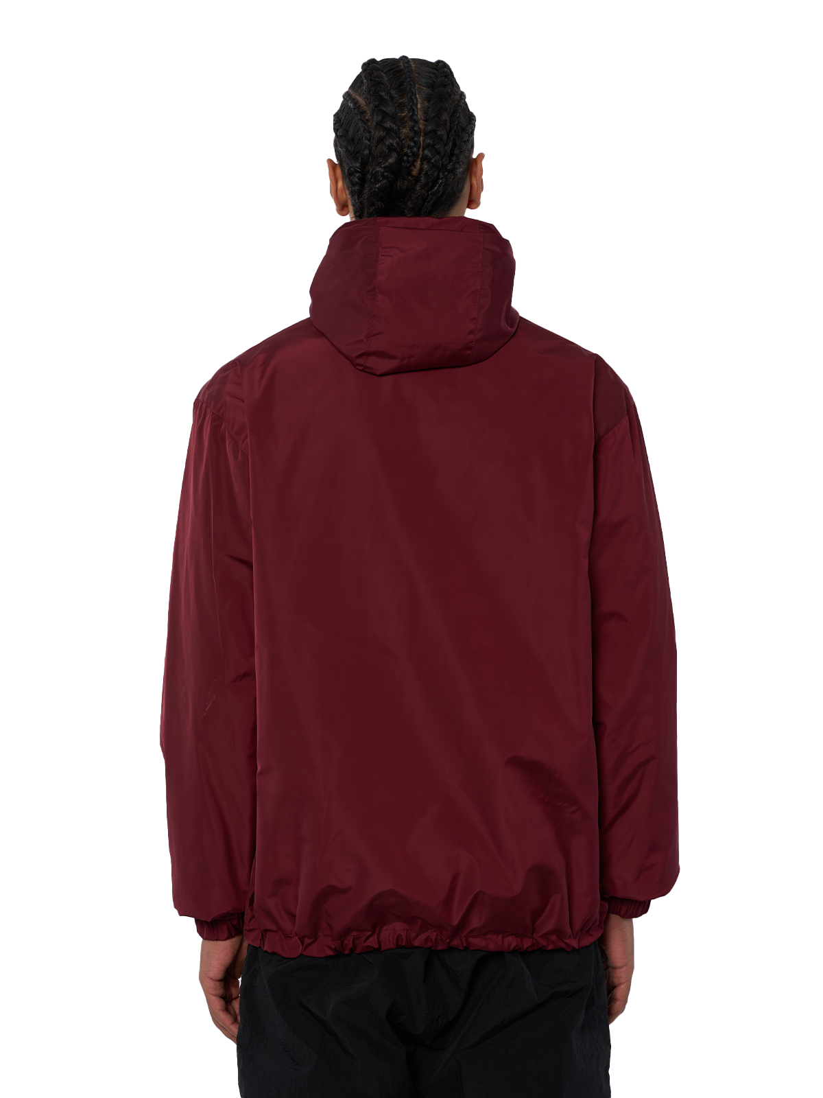 Roter Windbreaker Regenjacke Wasserfest Weißes Logo