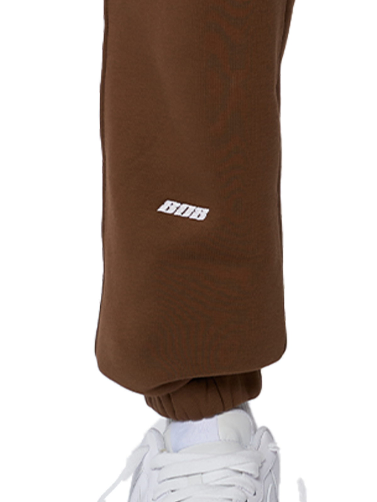 Braune Pants Jogger Weißes Logo