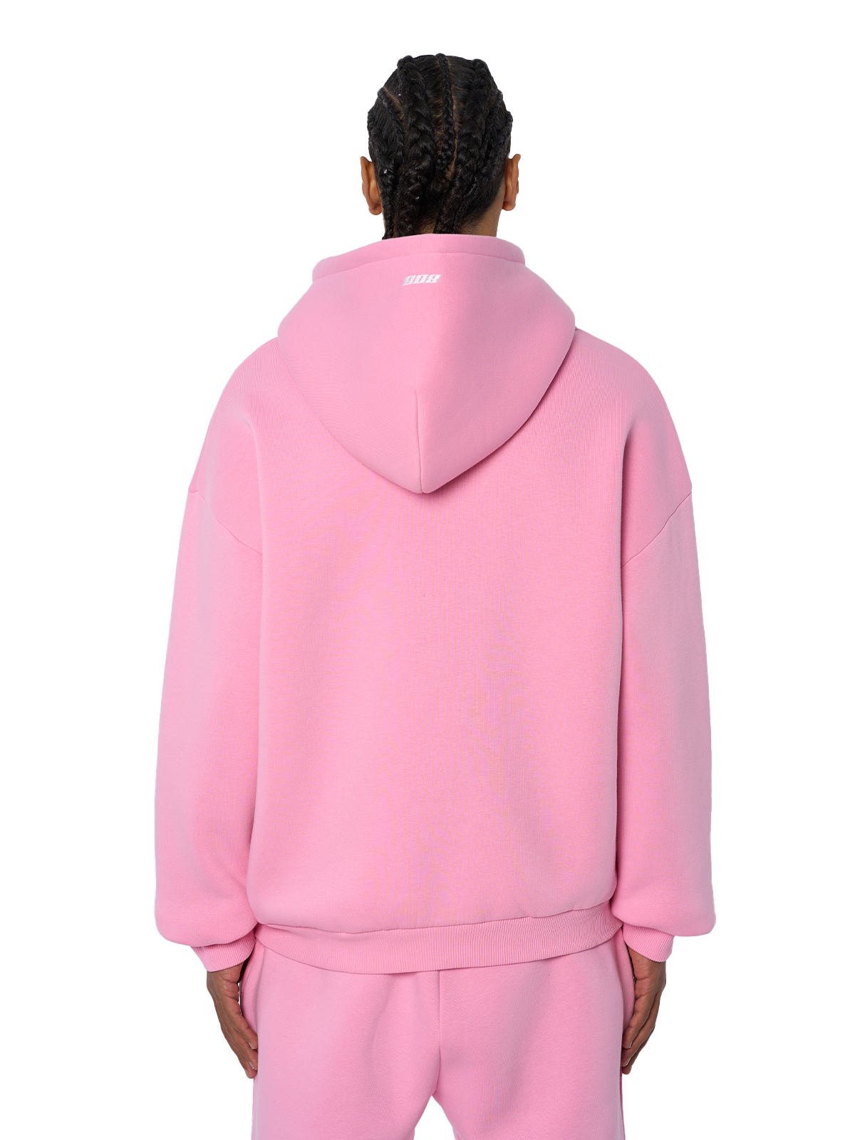 Pink Zipper Jacke Reißverschluss Weißes Logo