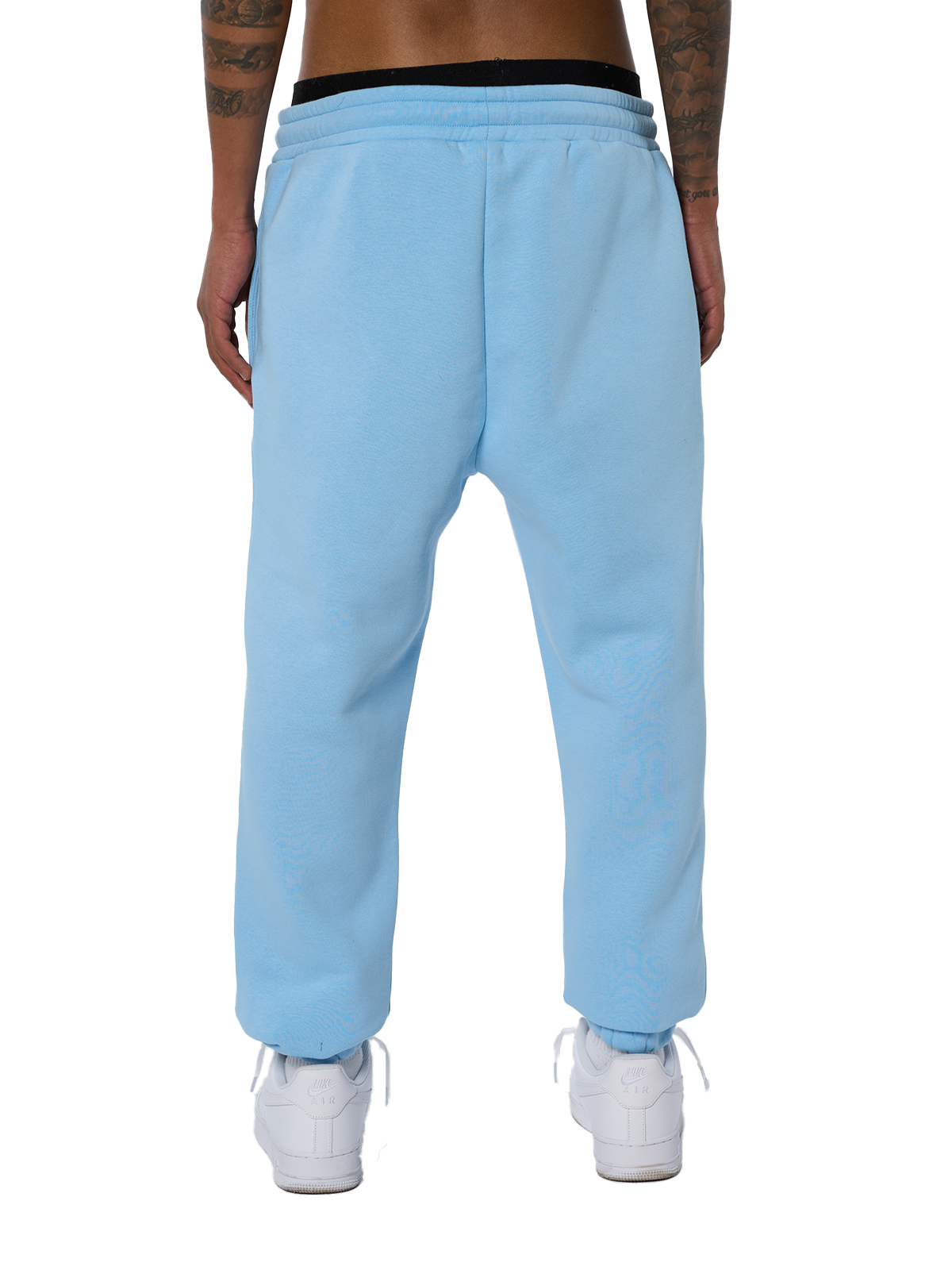Babyblau Pants Jogger Weißes Logo