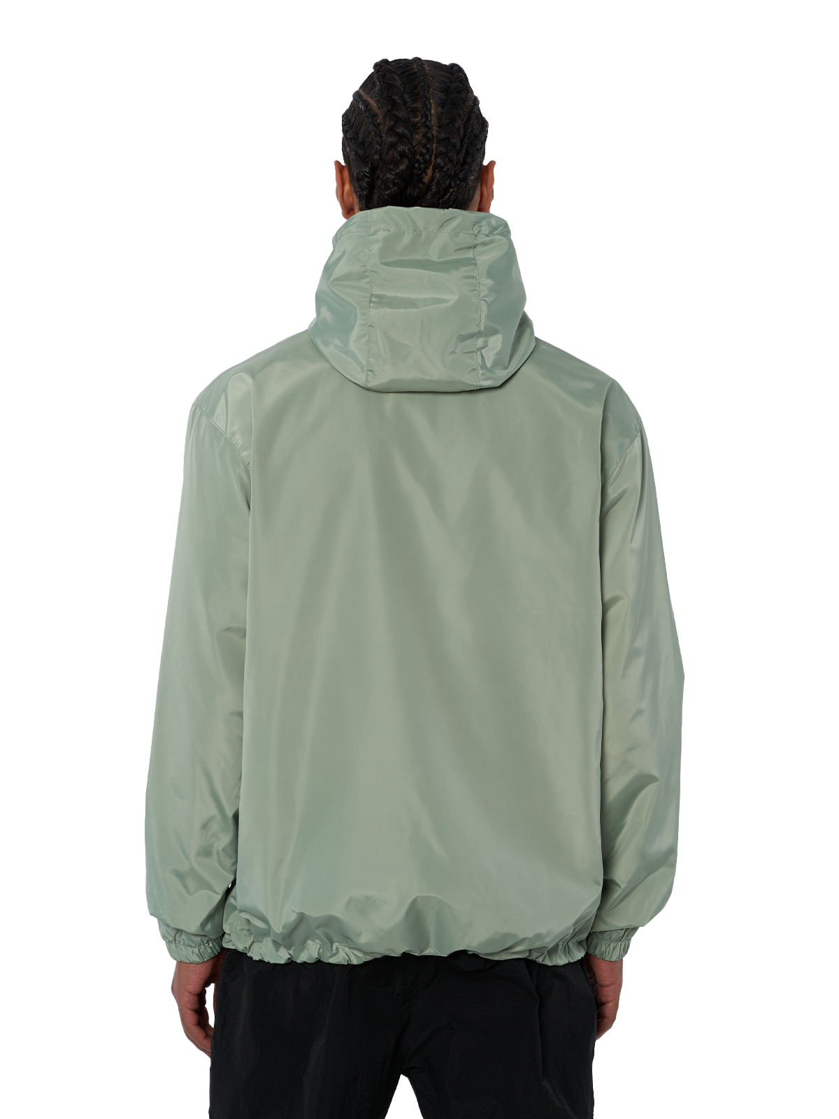 Khaki Windbreaker Regenjacke Wasserfest Weißes Logo