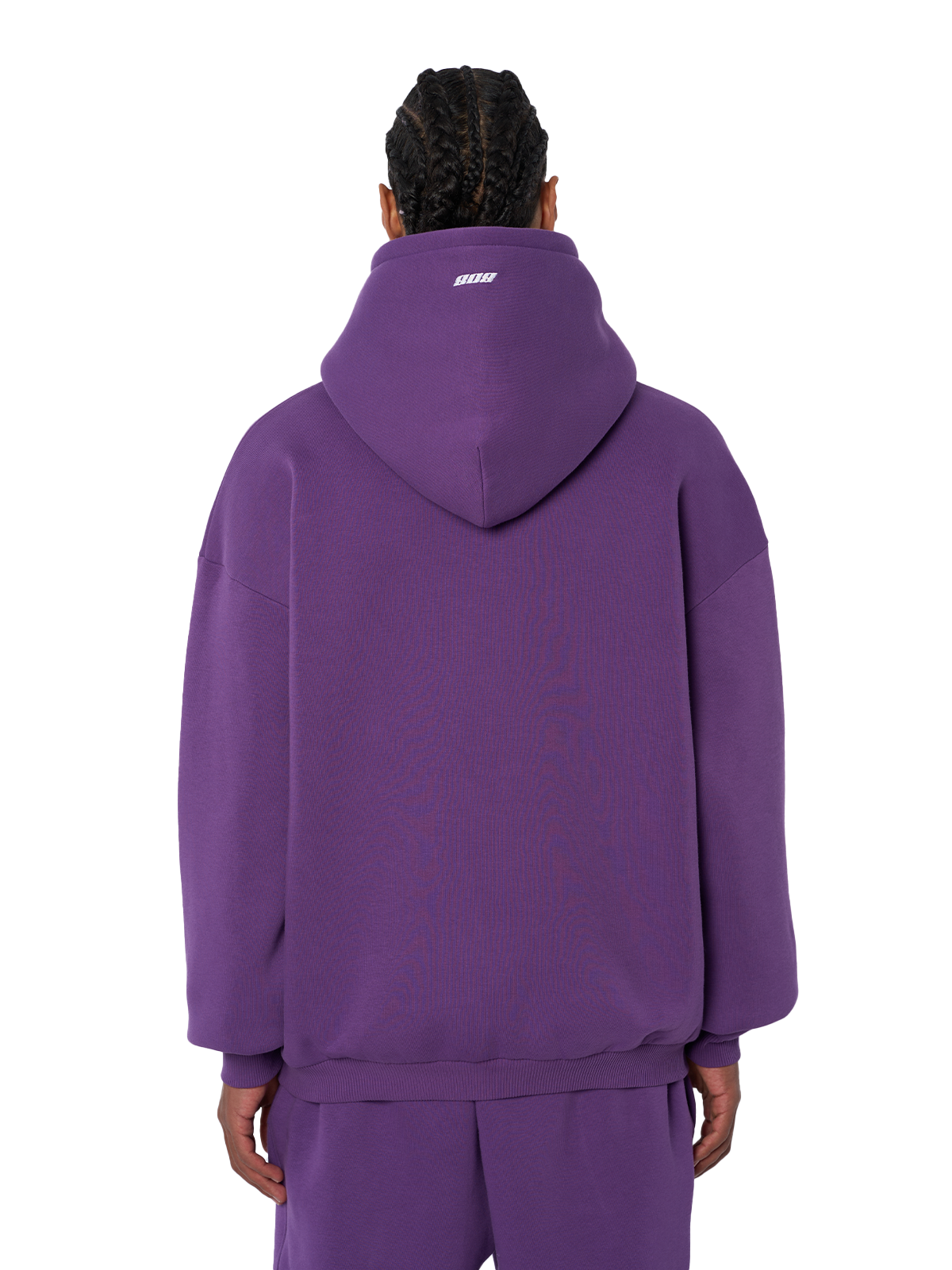 Lila Hoodie Pullover Weißes Logo