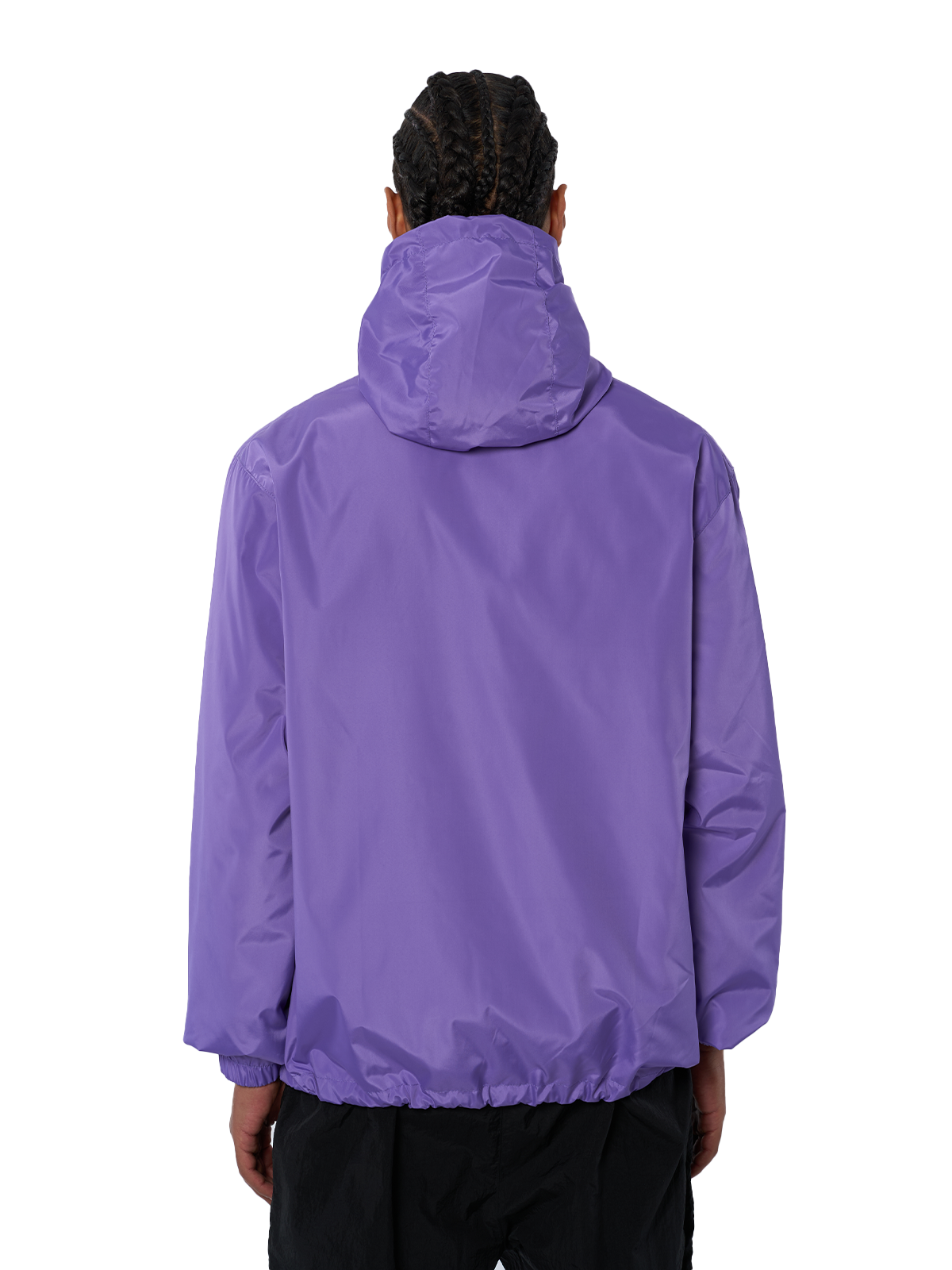 Lila Windbreaker Regenjacke Wasserfest Weißes Logo