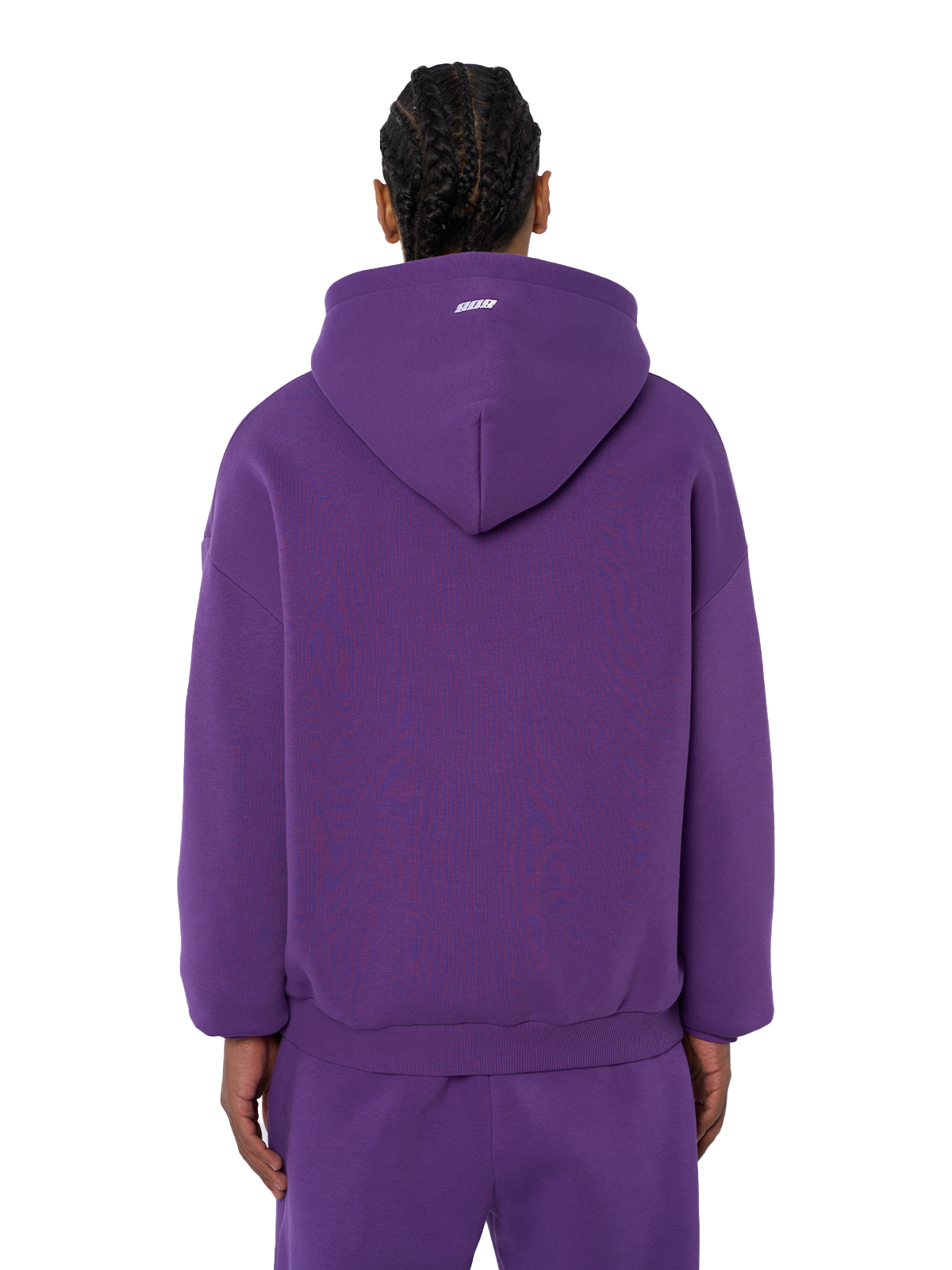 Lila Zipper Jacke Reißverschluss Weißes Logo