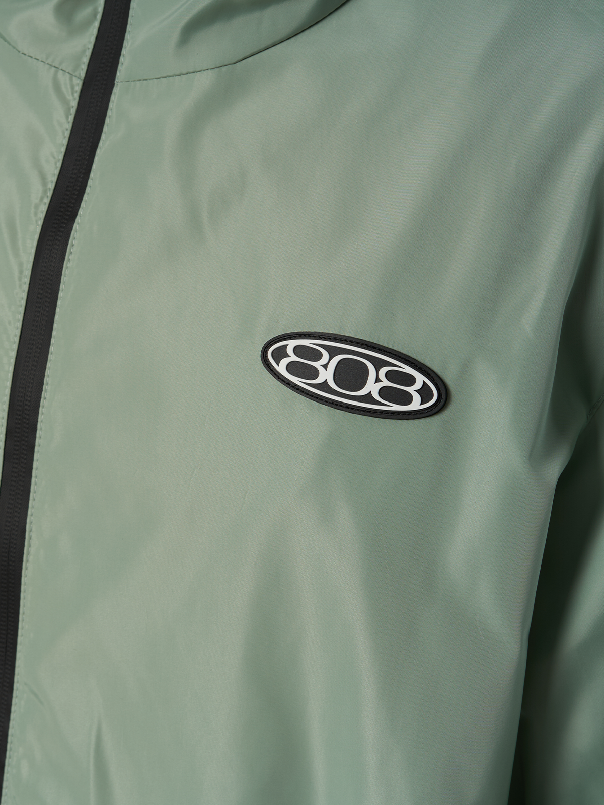 Khaki Windbreaker Regenjacke Wasserfest Weißes Logo