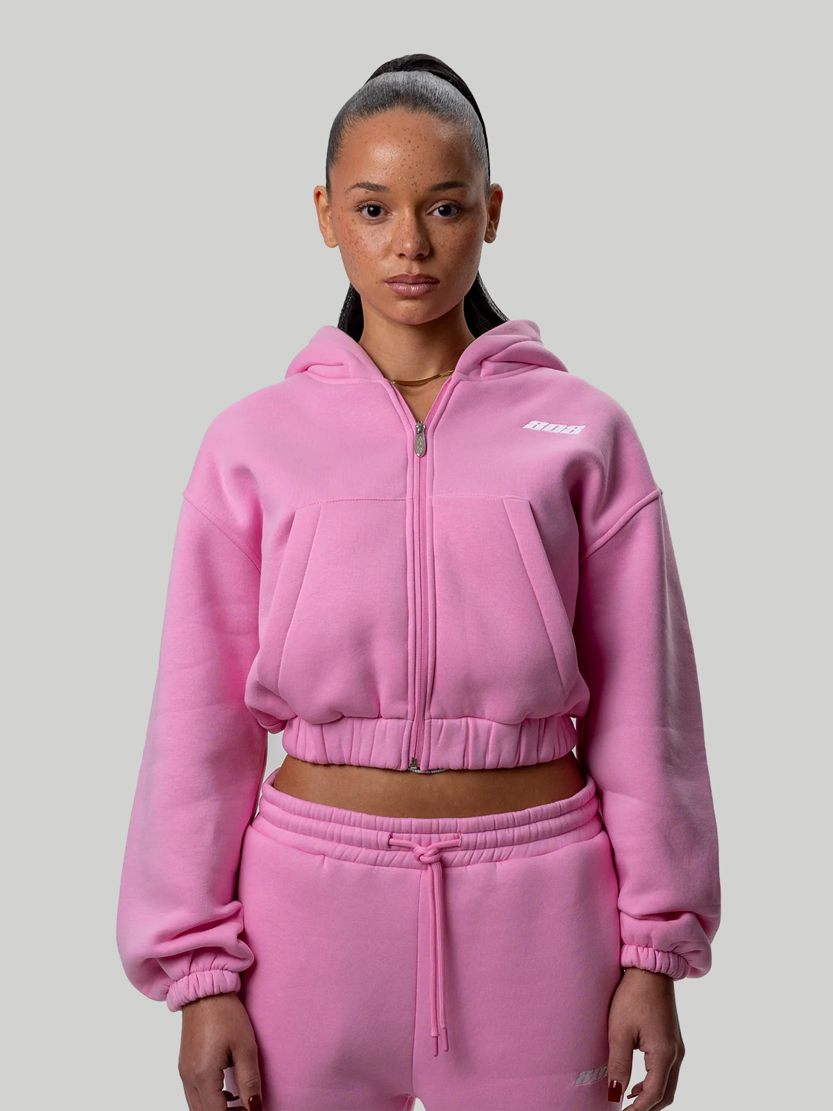 808 Cropped Zipper Rose