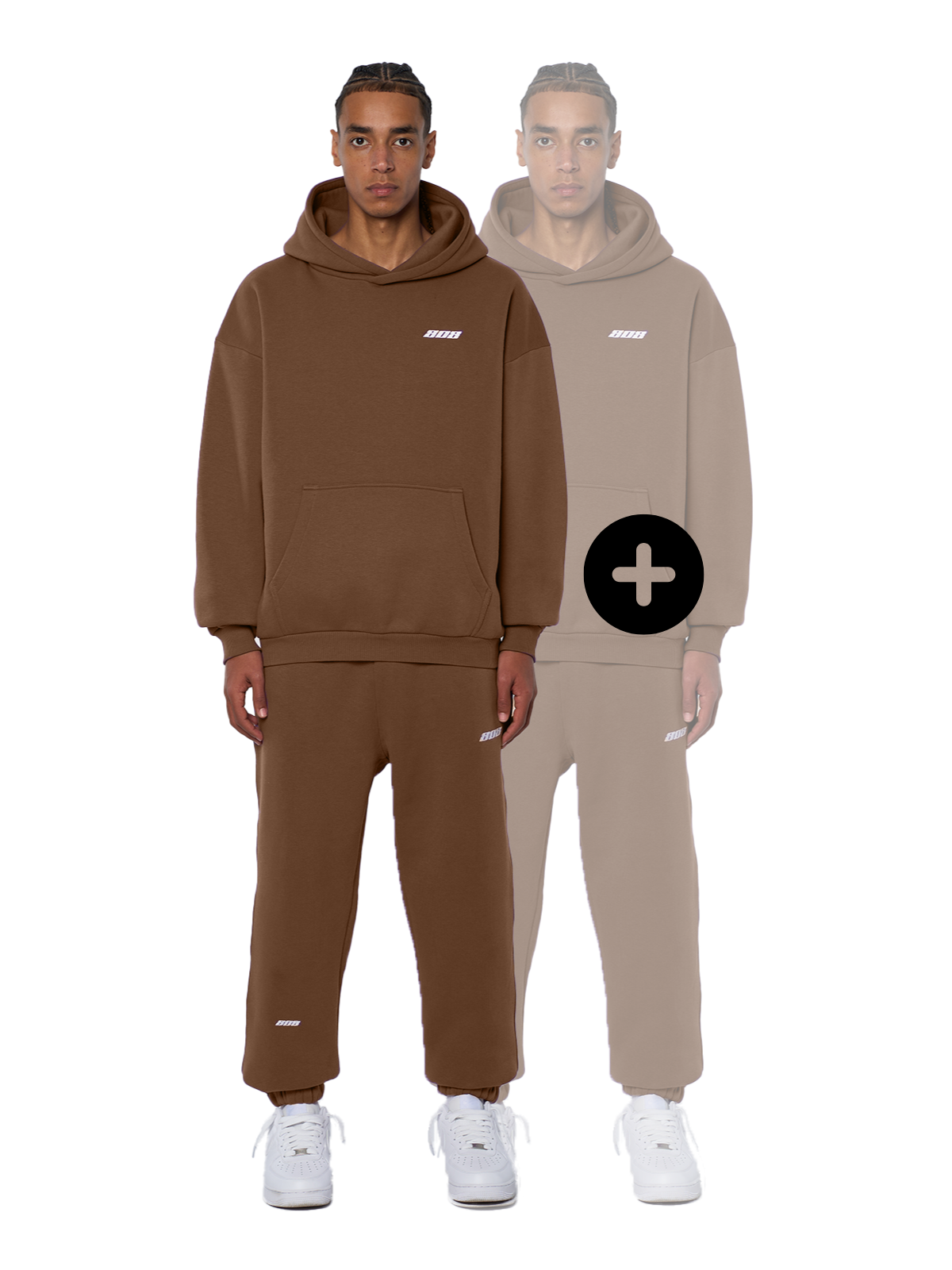 Buy One Set. Second Set Free - Brown