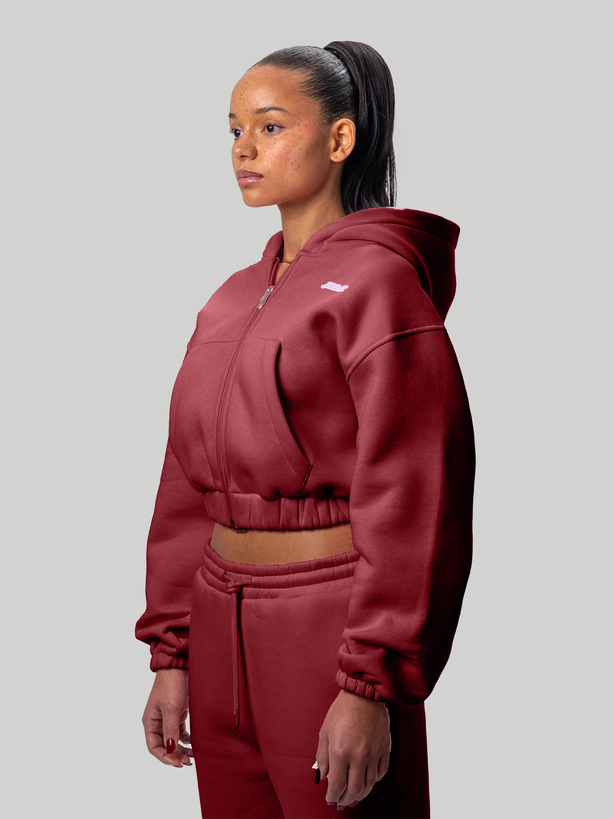 808 Cropped Zipper Wine Red-thumbmail-3