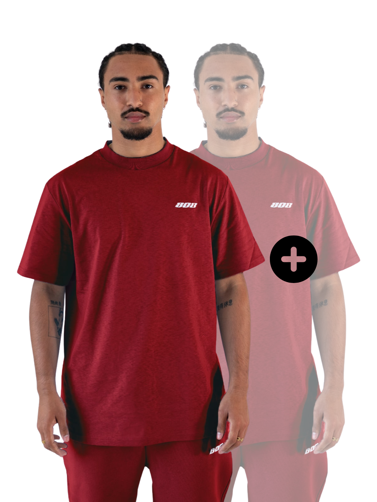 Buy 1 Tee, Get 1 Free - Wine Red