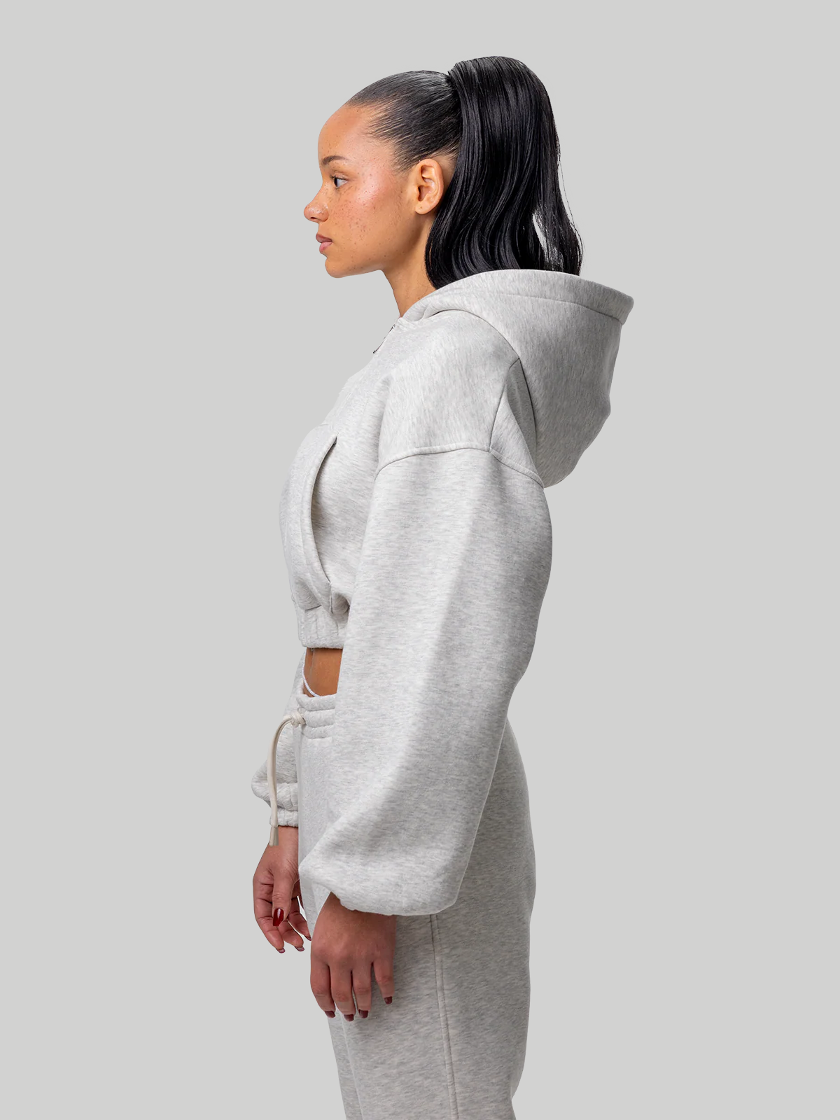 808 Cropped Zipper Grey Melage-thumbmail-4