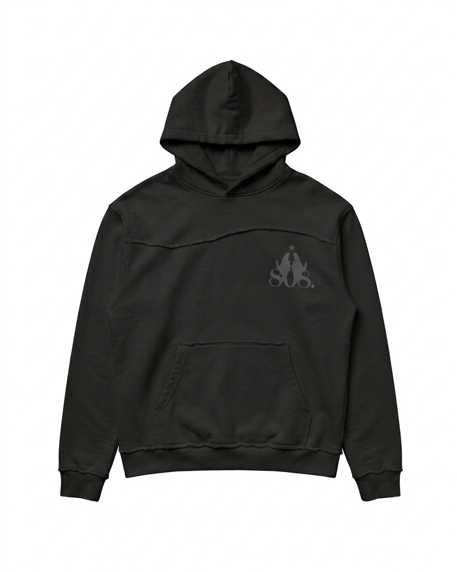 Ripped Hoodie Black