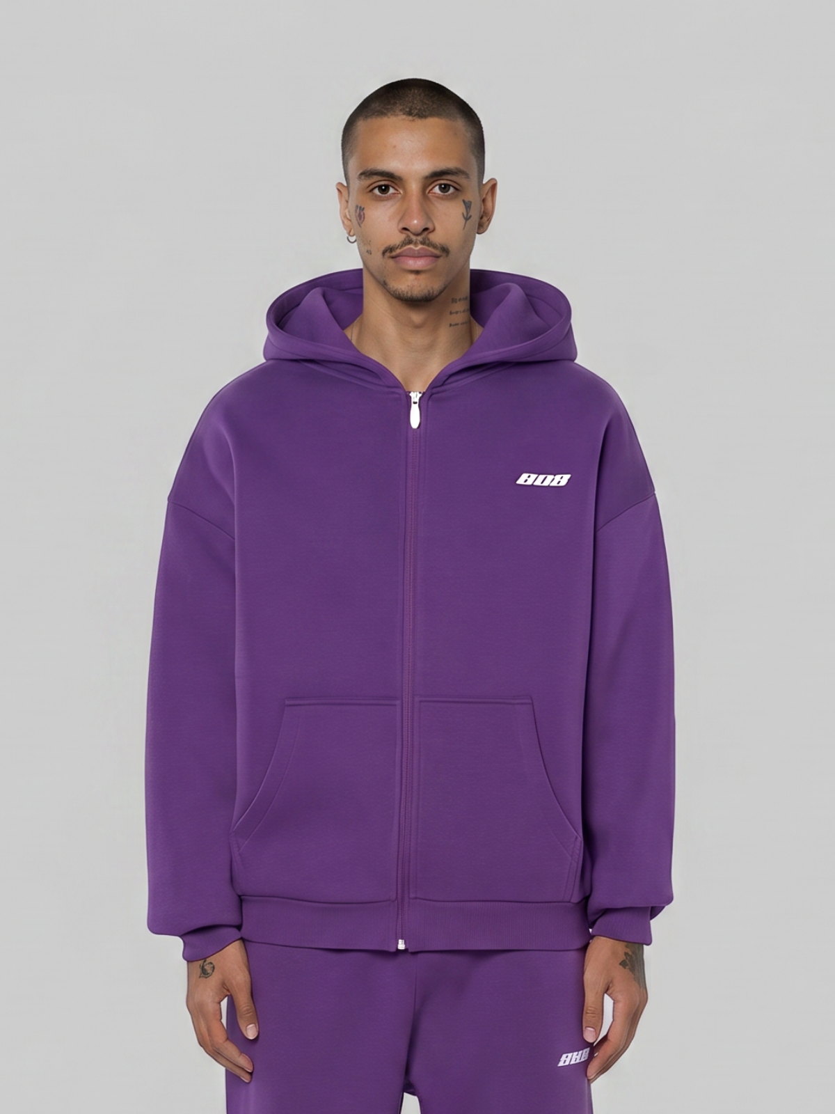 808 Zipper Purple