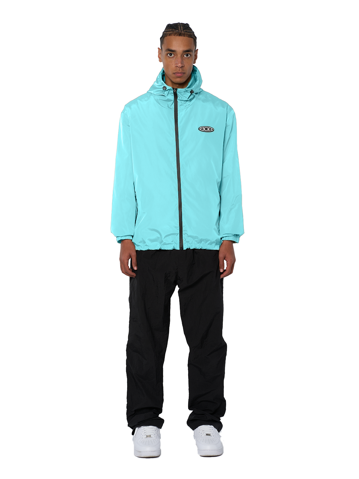 Tiffany Windbreaker Regenjacke Wasserfest Weißes Logo