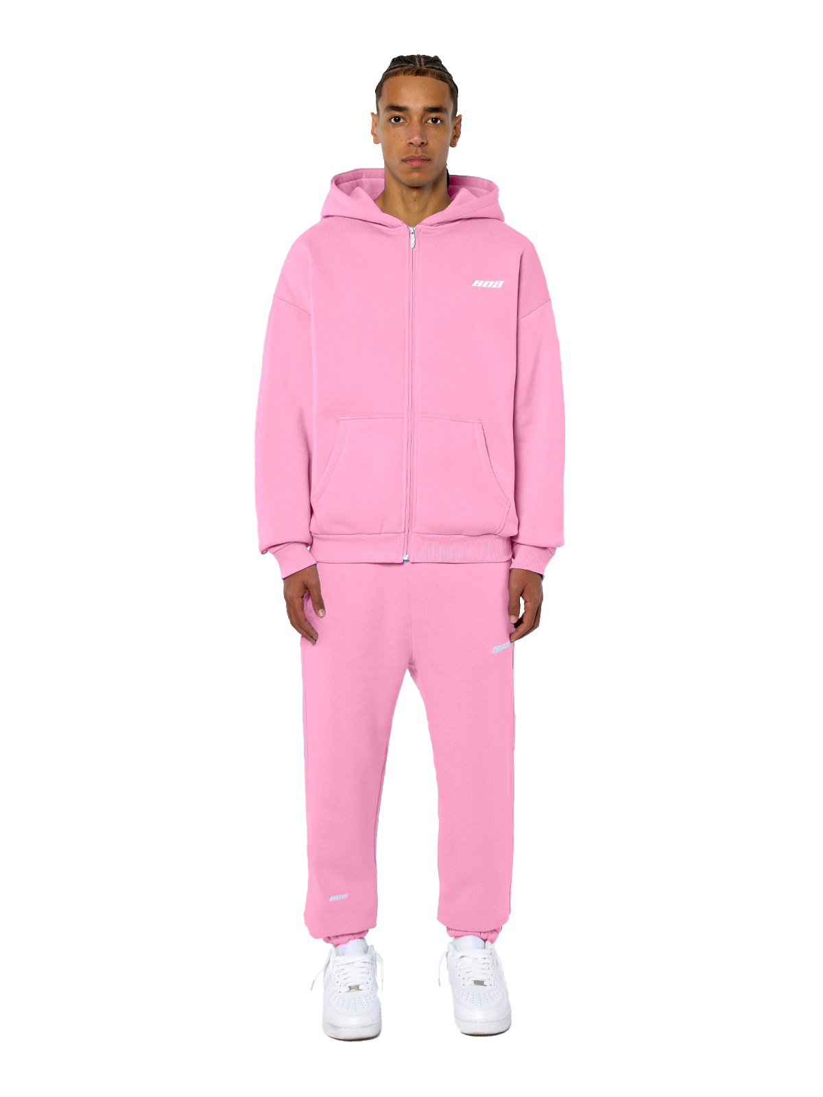 Pink Pants Jogger Weißes Logo