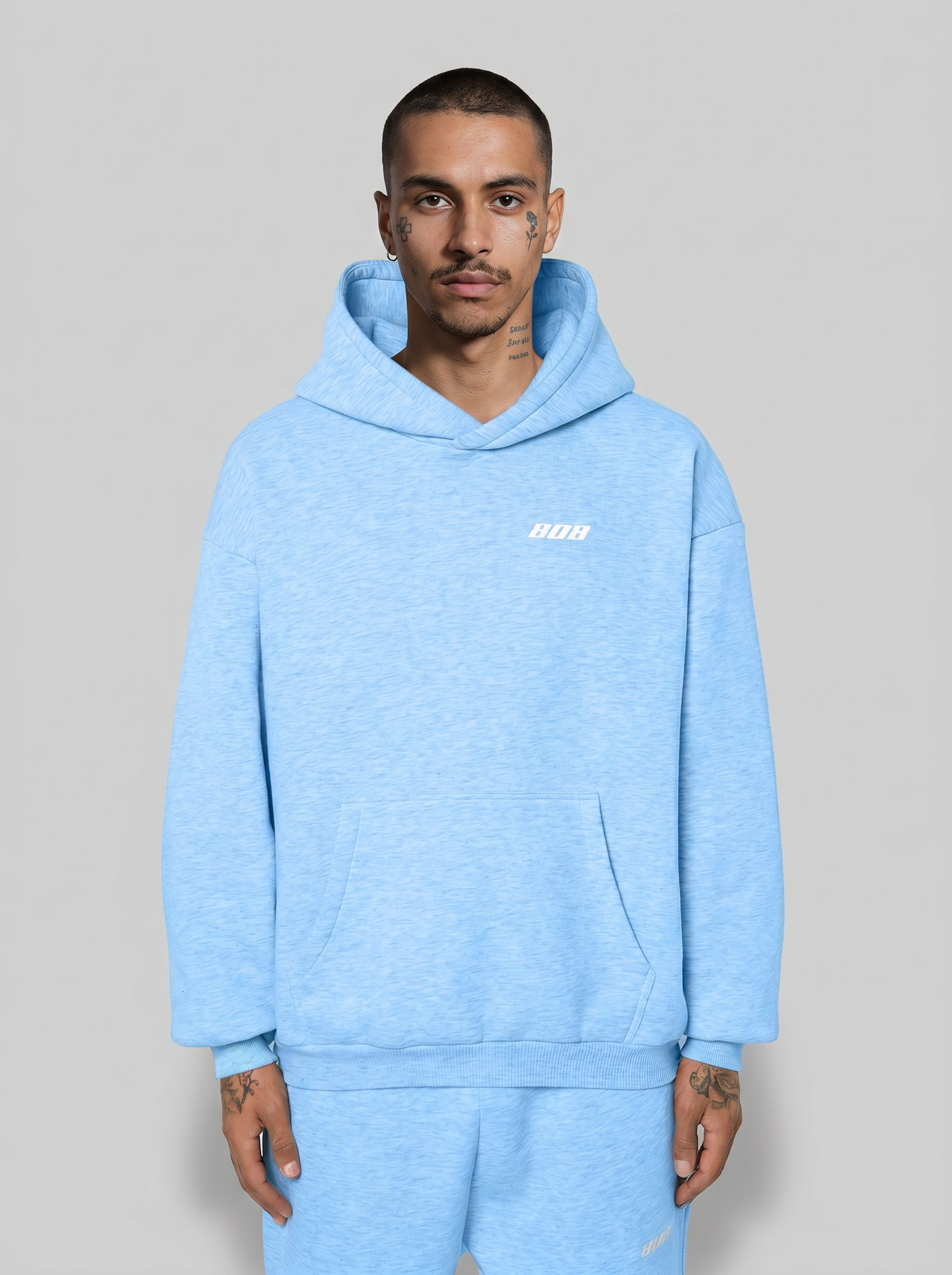 808 Hoodie Sky Blue