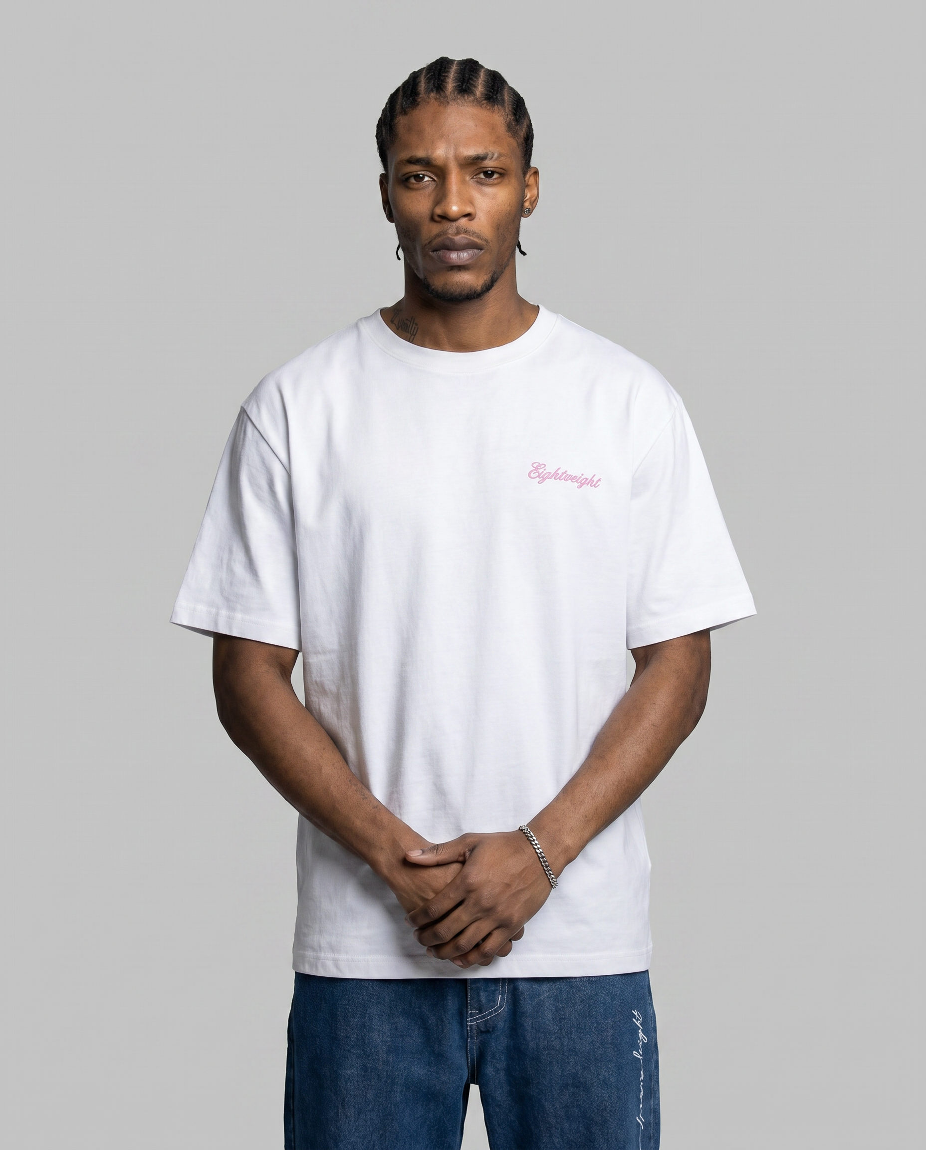 Essentials T-Shirt White/Pink-thumbmail-3