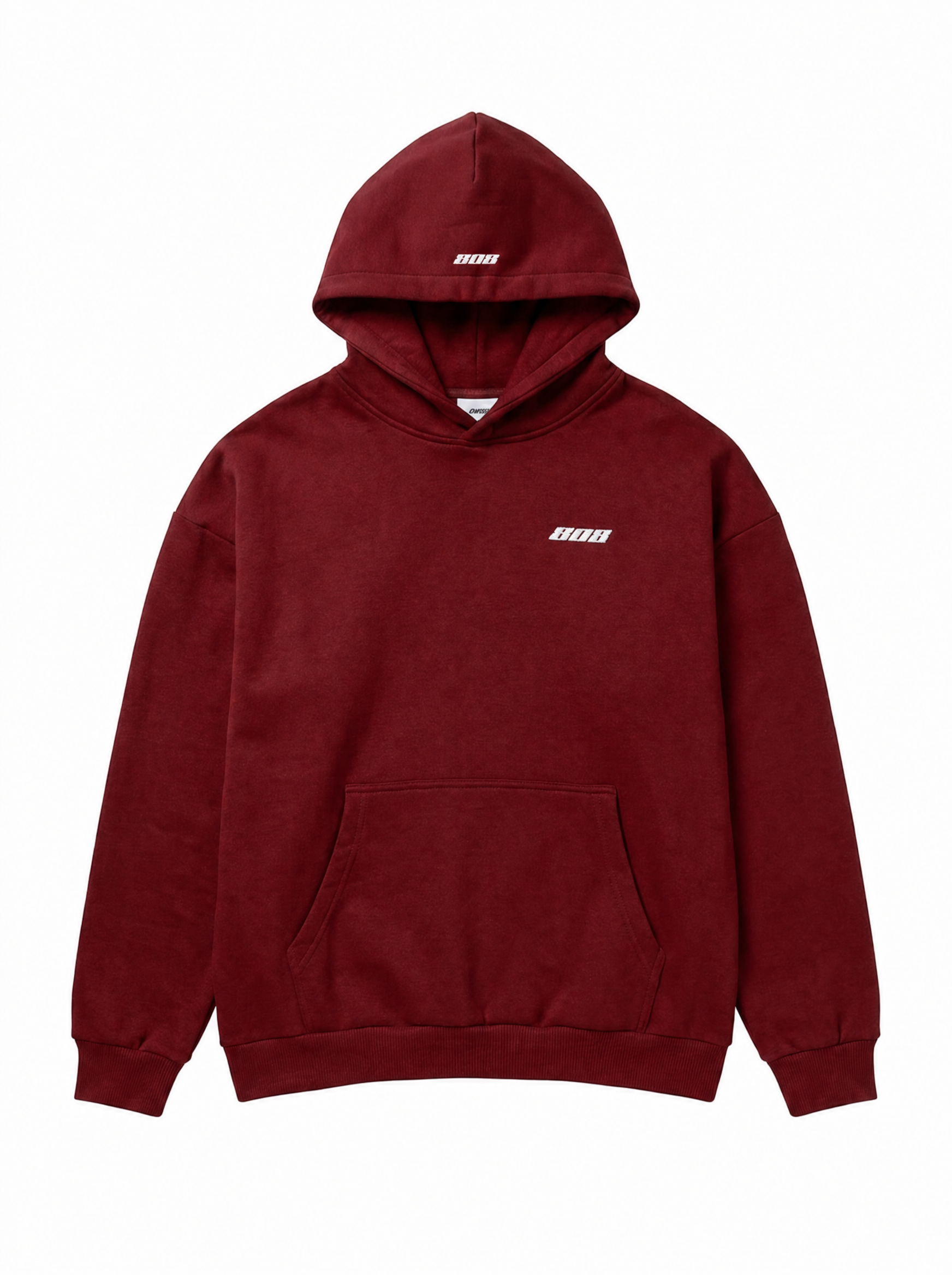 808 Hoodie Wine Red