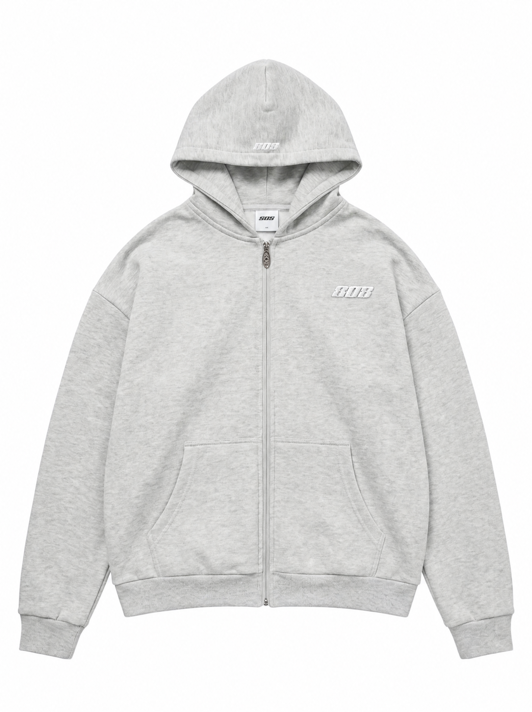 808 Zipper Grey Melage