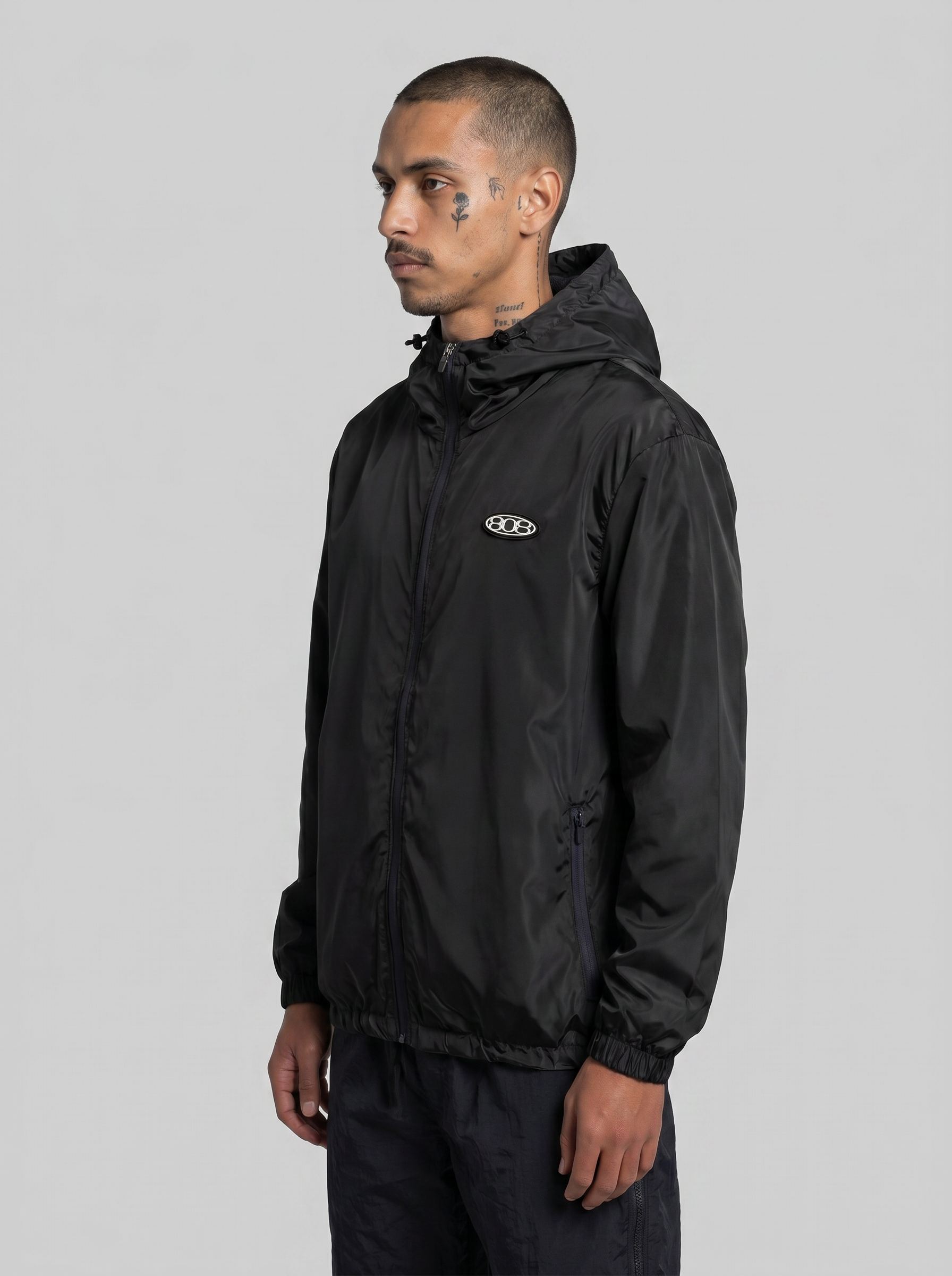Windbreaker Jacket Black-thumbmail-3