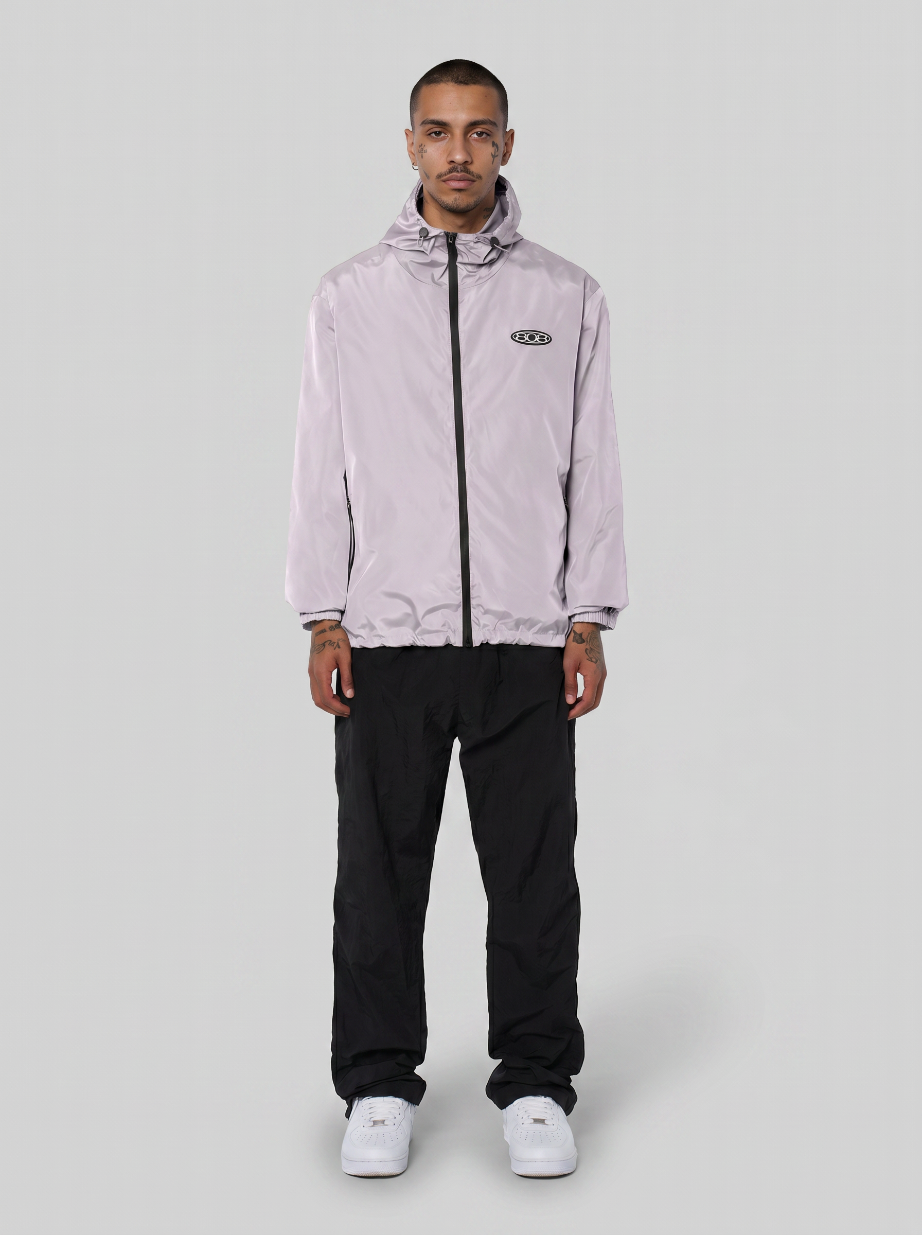 Windbreaker Jacket Grey-thumbmail-5